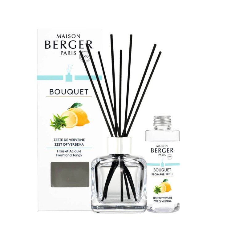 MAISON BERGER BOUQUET CUBE CON BASTONCINI - ZESTE VERVEINE 100ML